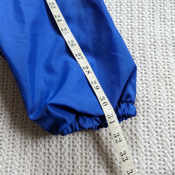 VTG Cardinal Mens Jacket XL Blue Windbreaker Snap Button Drawstring USA Made - Picture 9 of 10